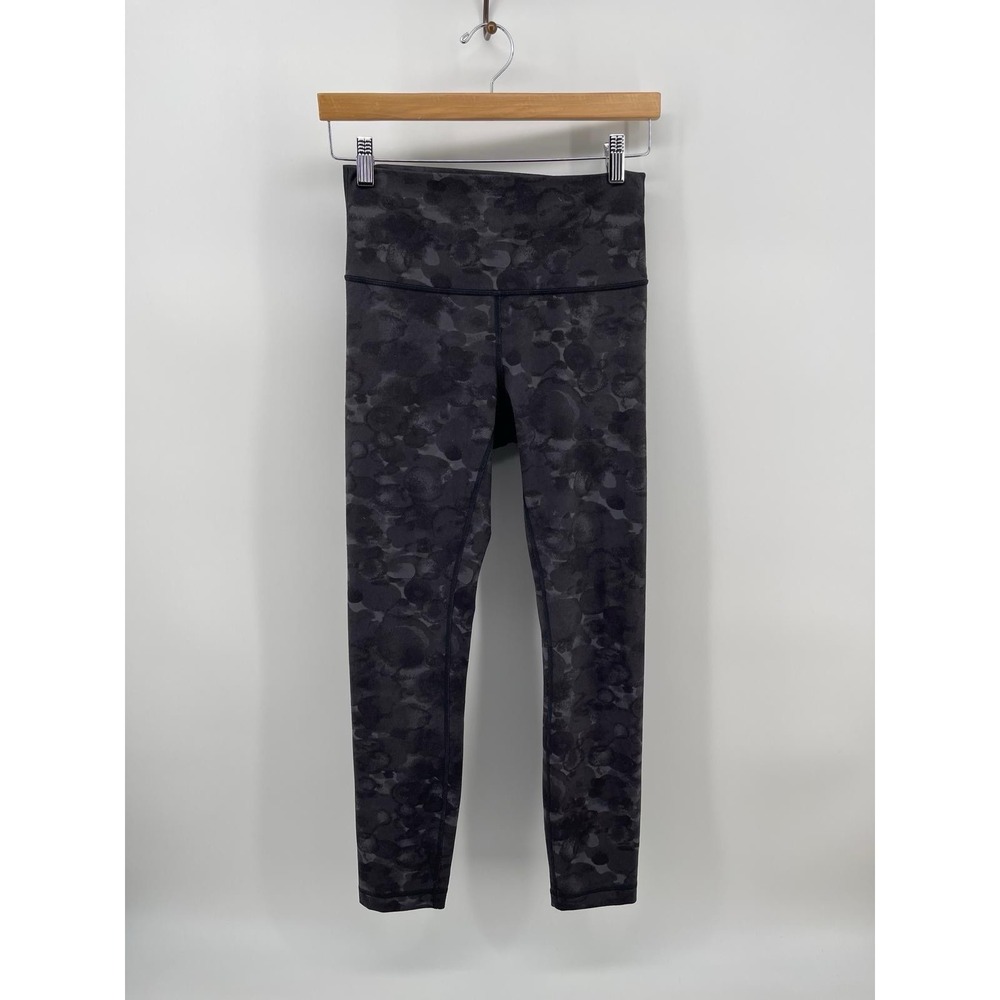 Lululemon Align Leggings Women's Size 6 Gray Black Camo Yoga Pants